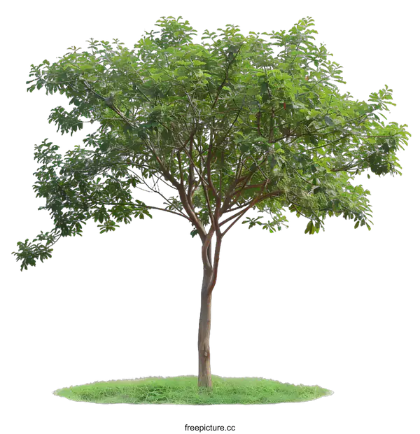 [Transparent Background PNG]Green Tree Isolated on White Background