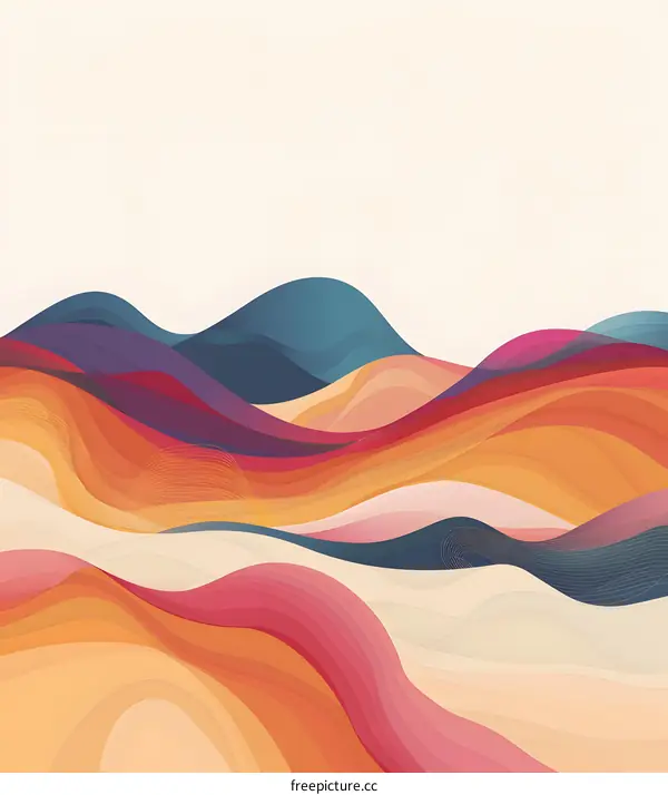 Abstract Colorful Wave Pattern Background Design