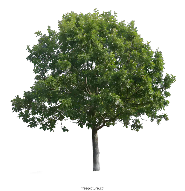[Transparent Background PNG]Green Tree with Lush Foliage Isolated on White Background