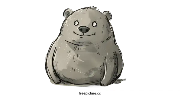 [Transparent Background PNG]Cute Cartoon Illustration of a Bear