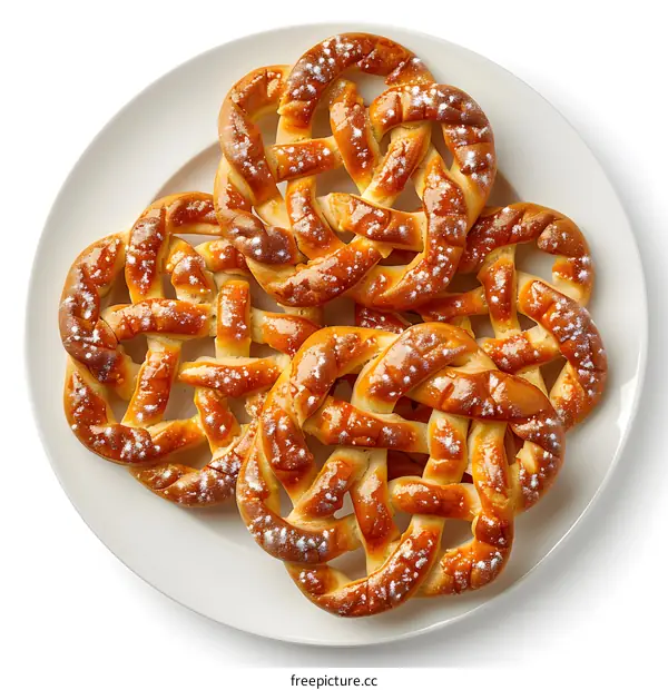 Sweet pastry cookies on plate