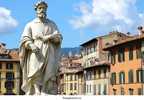 Close Up of Statue in Florence Italy