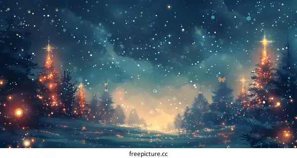 Christmas Eve Snow Night