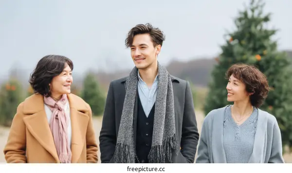 Family Walk in Autumn