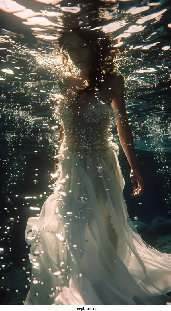 An Underwater Fairytale: Bride in a White Dress