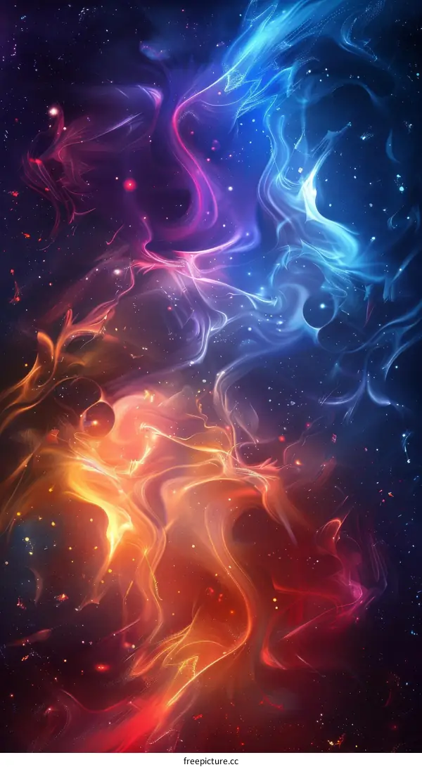 Abstract Nebula Colorful Space Galaxy Artwork