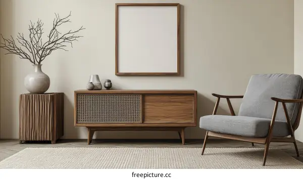 Modern Living Room Interior Design Mockup