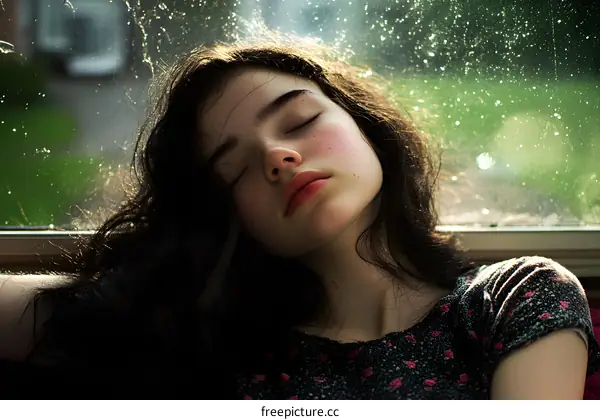 Young Woman Sleeping by the Window