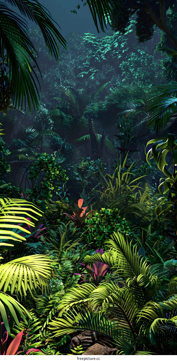 Lush Green Tropical Rainforest