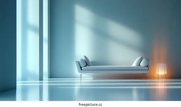 Modern Minimalist Living Room Illustration