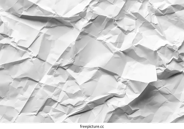 Crumpled white paper texture background