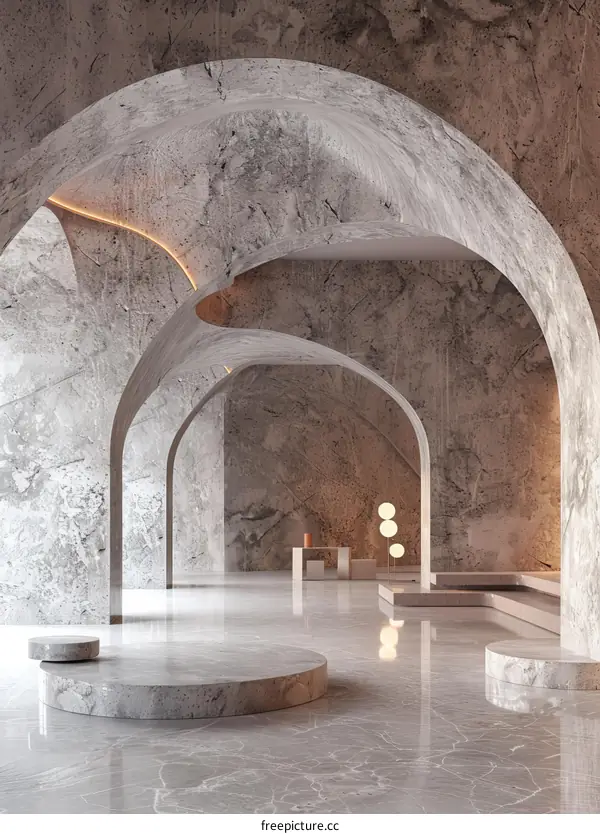 Modern Minimalist Marble Architectural Design