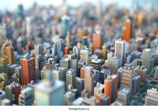 Tilt-Shift Miniature Cityscape