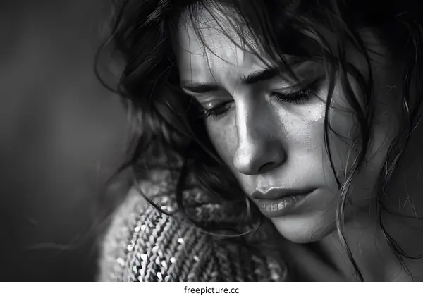 Portrait of a beautiful young woman with freckles and dark hair