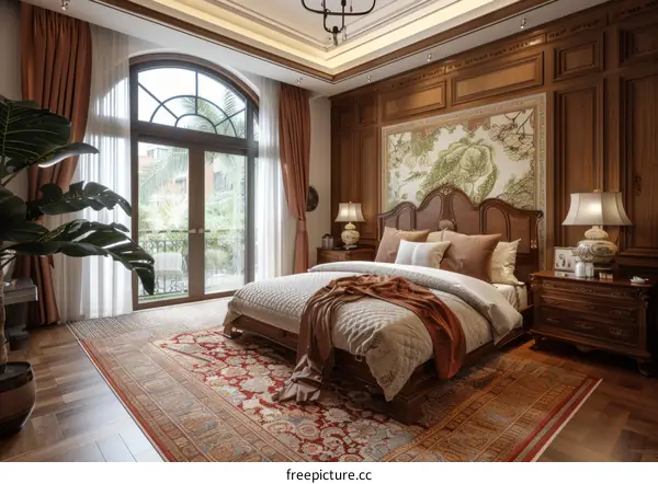 Classic Wooden Bedroom Interior Design