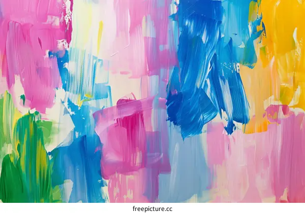 Bright multi colored abstract painting
