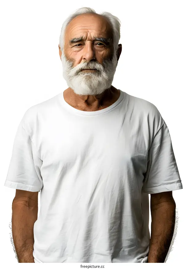 portrait of an old man with a long white beard