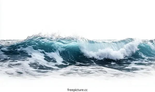 Ocean Wave Crashing Against Shore