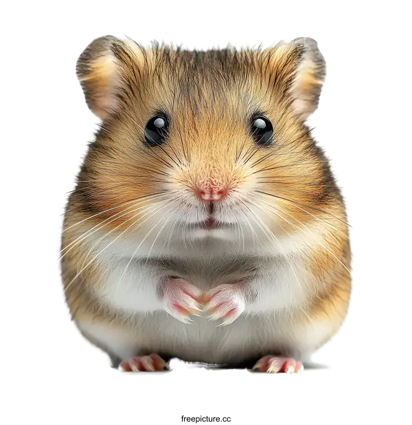 [Transparent Background PNG]Close Up Portrait of a Cute Hamster