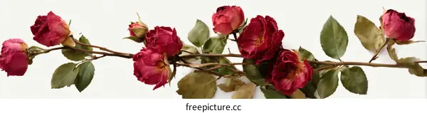 Dried Roses on a Branch Arrangement