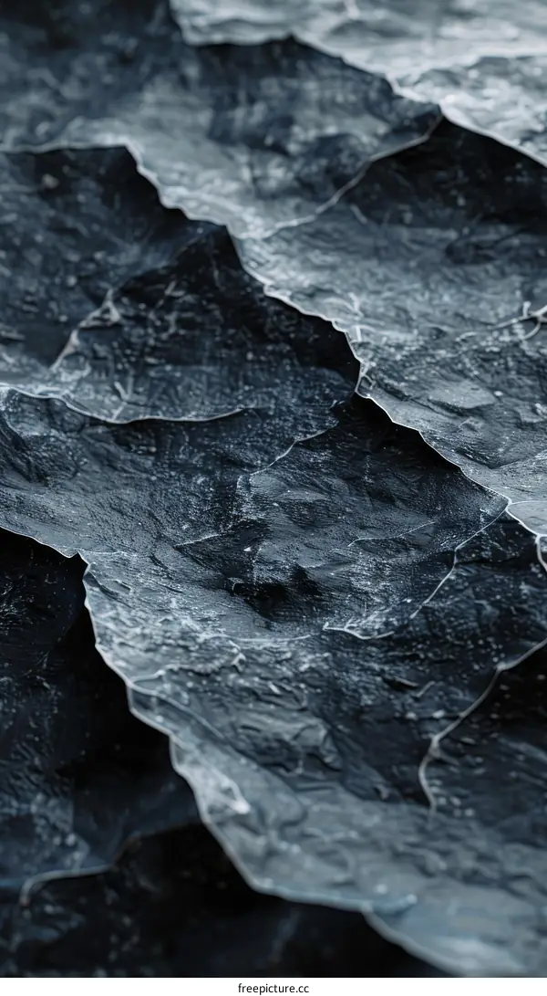 Abstract Close-up of Frozen Ice Patterns