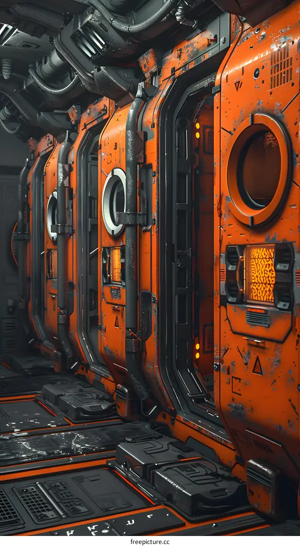 rusty spaceship interior