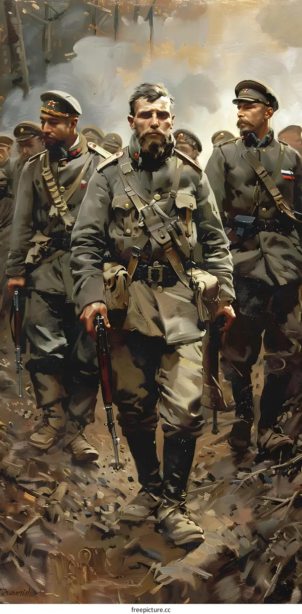 Russian soldiers during World War I