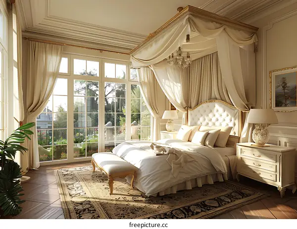 European-style luxury bedroom