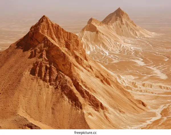 Desert Mountain Landscape View from Above