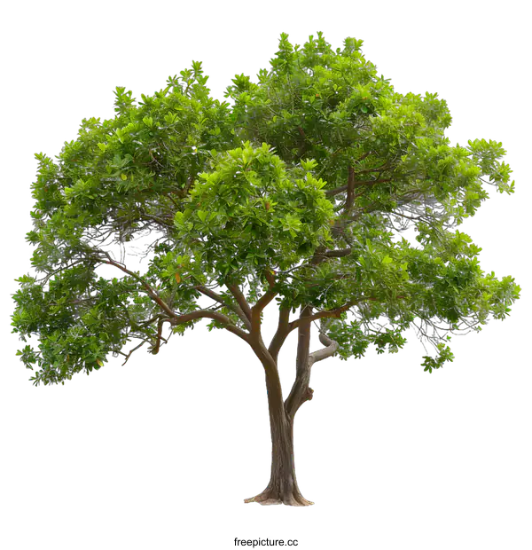 [Transparent Background PNG]Green Tree Isolated on White Background