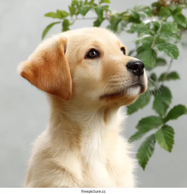 Adorable Golden Retriever Puppy Portrait
