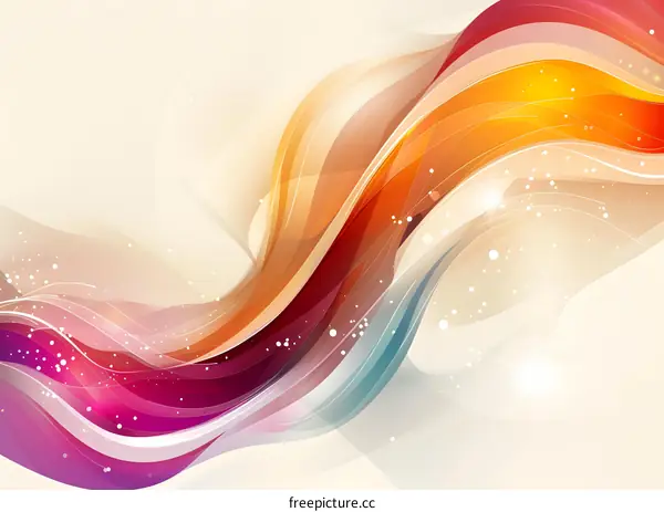 Abstract Colorful Waves Background