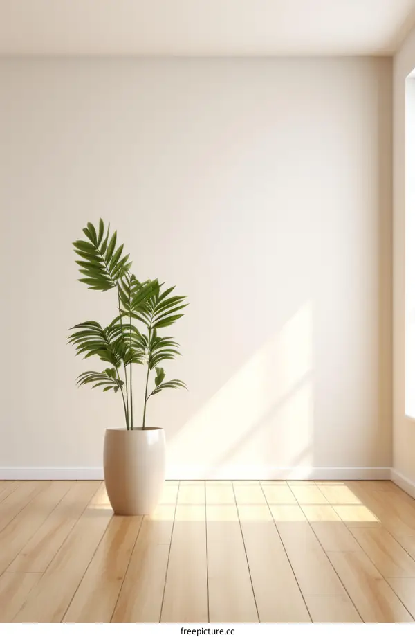 Indoor potted plants placed by the window