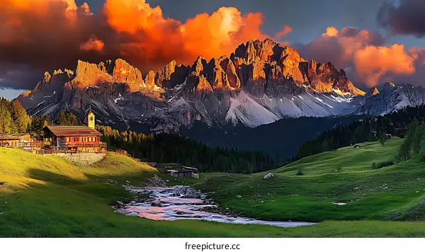 Stunning Mountain Scenery at Sunrise