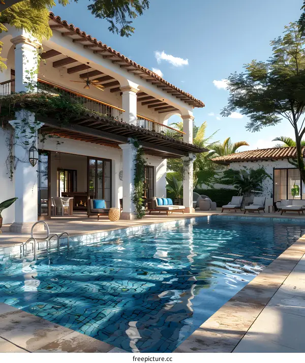Luxurious Spanish Colonial Pool House
