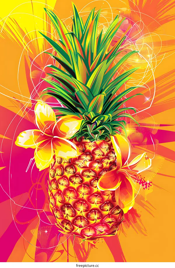 Pineapple Fruit Tropical Illustration