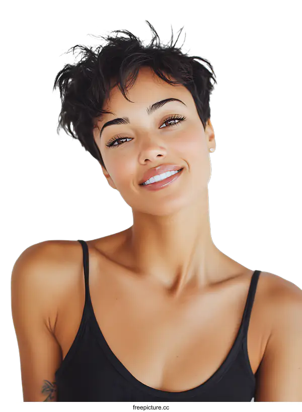 [Transparent Background PNG]Closeup Portrait of a Beautiful Woman