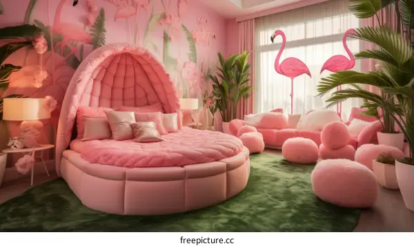 pink bedroom interior design