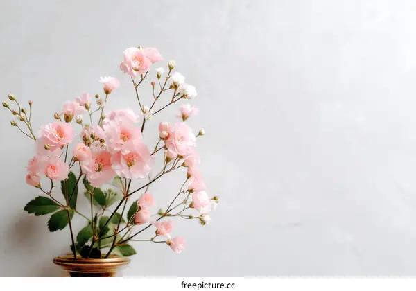 Pink Flowers Bouquet Arrangement in Vase