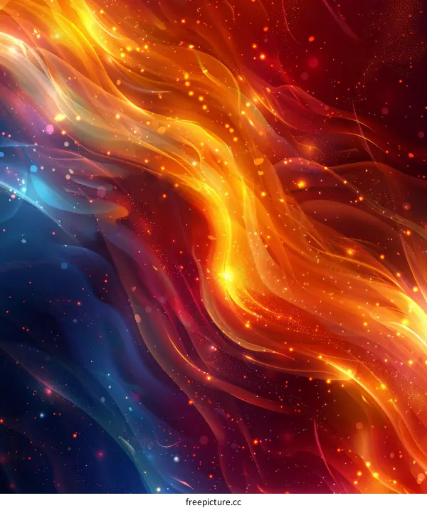 Abstract Colorful Energy Flow Design