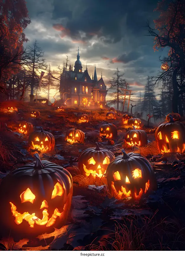 Halloween Pumpkin Field