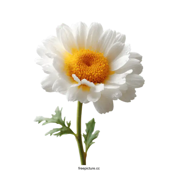[Transparent Background PNG]Close-up of a Beautiful White Daisy Flower