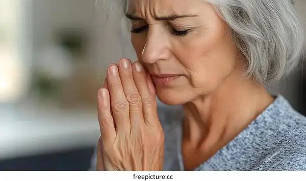 Close Up of a Senior Woman Praying