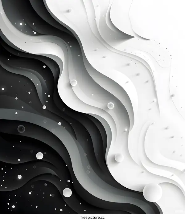 Black and white wave pattern