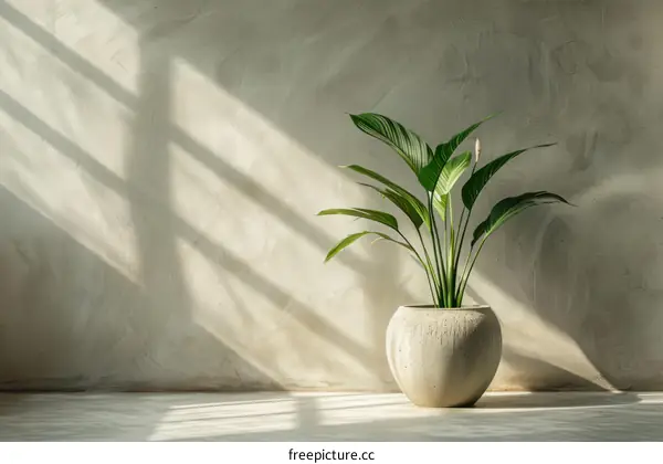 Elegant Living Room Decorated with Indoor Plants and Natural Light