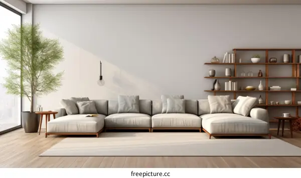 Bright and Airy Living Room With Modern Furniture