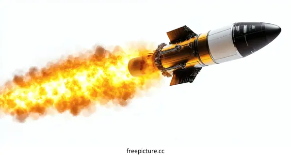 Missile Launching with Fire and Smoke