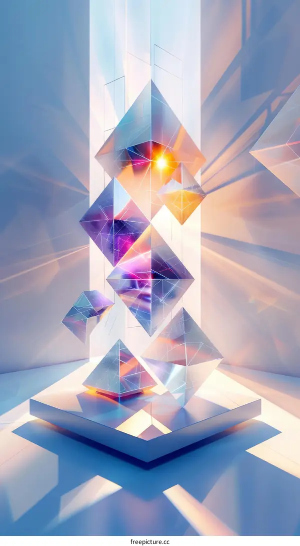 Abstract Geometric Shapes in Vibrant Colors