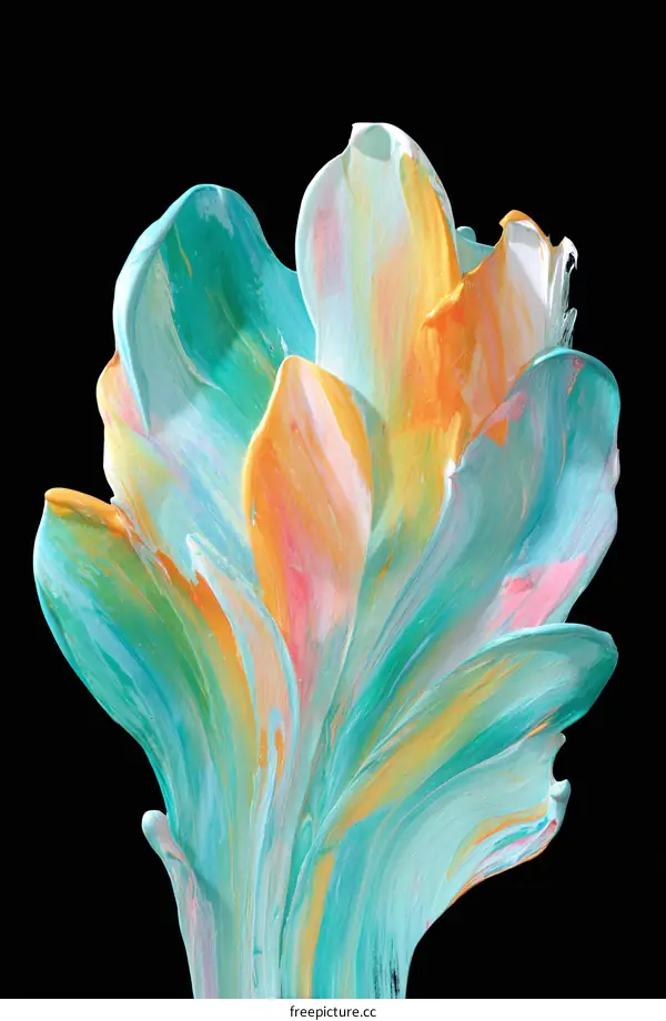 Abstract Colorful Fluid Art Painting