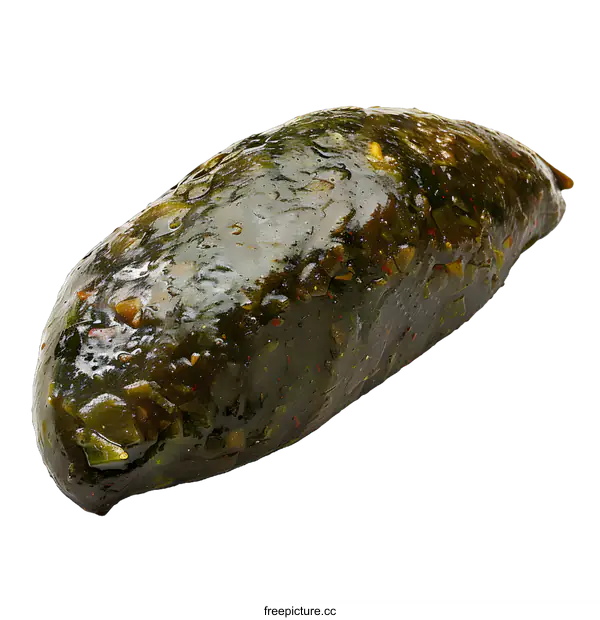 [Transparent Background PNG]Steamed green rice cake on white background